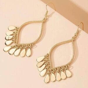 Gold-Tone Tassel Drop Earrings BRAND NEW